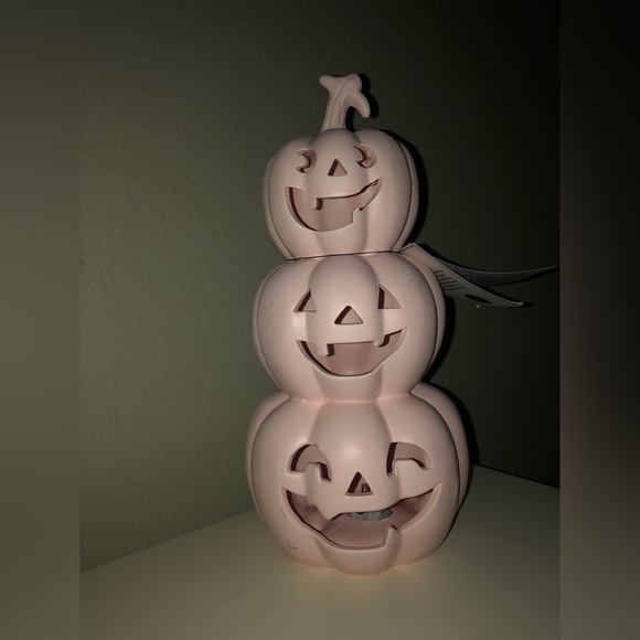 SOLD! Halloween Pink Pumpkin Light Up Stack Martha Stewart - Picture 2 of 4